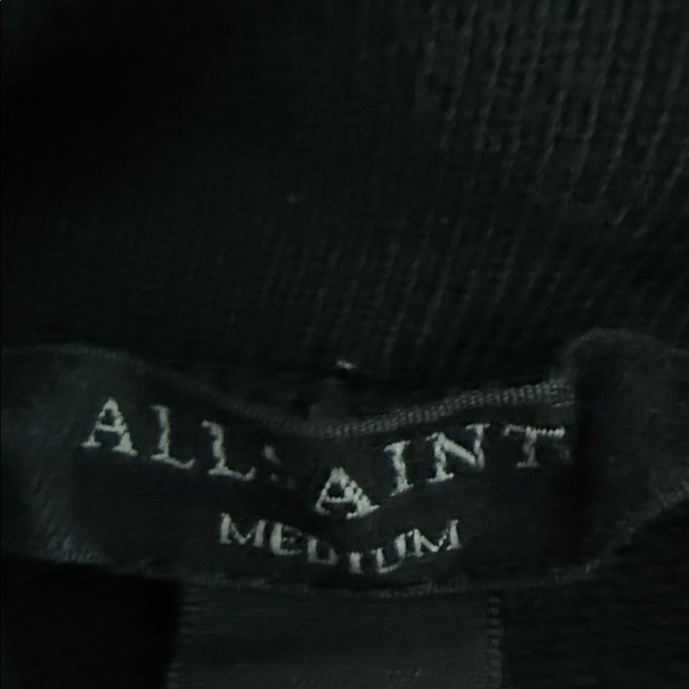 AllSaints Black Logo Hoodie - Picture 3 of 4